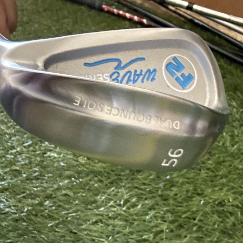 F2 Golf Wave Series 56 Degree Sand Wedge Dual Bounce Sole Steel Wedge Flex RH
